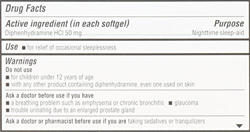 UNISOM SLEEPGELS, DIPHENHYDRAMINE HCL 50 MG, 60 COUNT