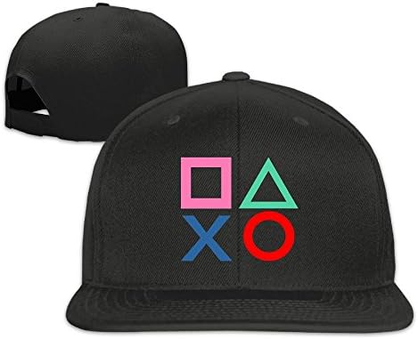 Joapron Playstation Joypad Unisex Causal Fitted Flat Bill Baseball Cap Black