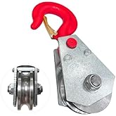 SENKEYFE 2 Ton Snatch Block with Hook, 3" Sheave for 1/2" Inch Wire Rope, Snatch Block Pulley for Tow Truck Rollback Wrecker Hauler, Winch Pulley Winch Accessories