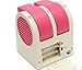 Alytimes Desktop Dual Bladeless Portable Adjustable Angles Scented Air Conditioning Air Cooler USB Electric Mini Fan (Pink)