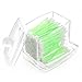 SAGUARO Square Clear Acrylic Q-tip Holder Box/Cotton Ball Swabs Stick Storage Case/Cosmetic Makeup Pads Organizer/Beauty Container