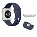 top4cus Apple Watch Band 38mm Soft Silicone Replacement Sport Strap iWatch Band for Apple Watch 38mm Model - Small/Medium - Midnight Blue