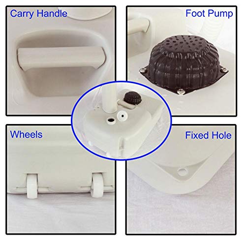 Dalilylime Outdoor Removable Wash Basin Sink with Faucet Portable Toilet Flush Wastewater Recycled Perfect for Outdoor Events, Gatherings, Worksite Camping