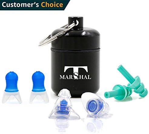 1-st Noise Cancelling High Fidelity Ear Plugs by Tomas Marshal - Best Safety for Professional Musicians for Travel, Motorcycles, Swimming, Sleeping, and Isolate Industrial Sounds and More