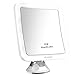 Auxmir 10X Magnifying LED Lighted Makeup Mirror with Suction Base, 360° Swivel, Cordless Cosmetic Vanity Mirror for Home and Travel, Battery Included, Square, 5.12