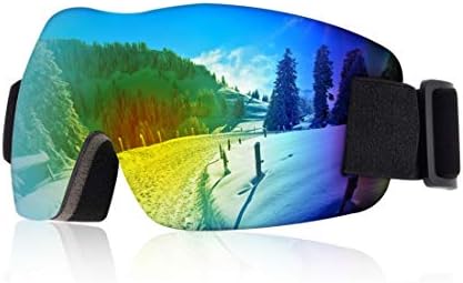 Sararoom Ski Goggles, Skiing Goggles for Snowboard Jet Snow with Anti-Fog &Anti Glare Lens UV400 Protection, Snowboarding Goggles Helmet Compatible for Man Woman Ladies Youth Adult Boys Girls Kids