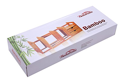 Natural Bamboo Desk Organizer With Extendable Storage And Two
