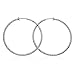 PammyJ Womens Medium Silvertone Textured Hoop Fashion CLIP-ON Earrings 1.5 inches