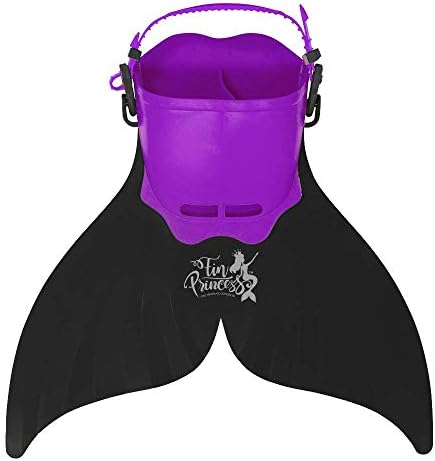 Fin Princess Mermaid Monofin Design for Flipper Swim Training w/Quick Release Strap for Safety, Perfect for Diving & Swimming for Girls, Boys, Kids & Children