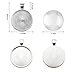Aybloom 9 Colors Pendant Trays - 45 Pieces Round Bezel Pendant Trays & 45 Pieces Glass Cabochon Round Clear Dome for DIY Crafting Photo Jewelry Making - 25 mm/1 inch Diameter (Colorful)