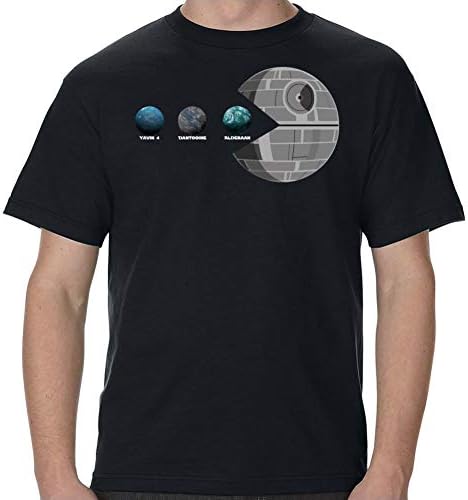 Death Star Pac Man Planet Eater T-Shirt-Medium Black