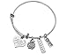 Infinity Collection Teacher Bracelet – Silver Charm Bangle with Heart, Crystal Apple, Ruler, and “It Takes a Big Heart to Teach Little Minds” – Thank You Gift for Teachers