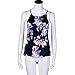 Inkach Women Sleeveless Flower Printed Tank Top Casual Blouse Vest T Shirt (S)