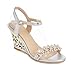 AmoonyFashion Women's Open Toe High Heel Wedge PU Soft Material Solid Sandals
