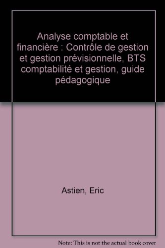 Analyse comptable et financière