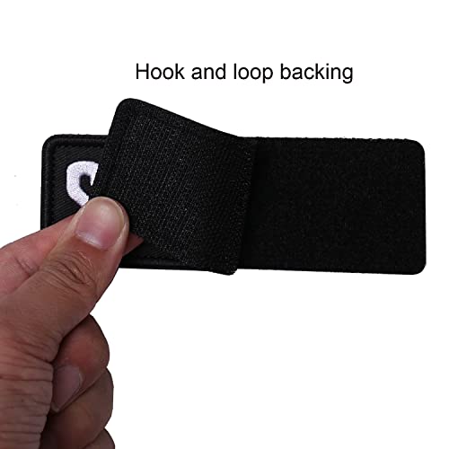 GYGYL 2 Pack Black Security Patch with Hook and Loop, for Police Vest Jacket Back Panel (1Pcs Small and 1Pcs Large )