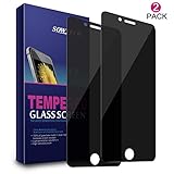 Info Safety iPhone 6 6s Plus Privacy Screen Protector SOWTECH 2 Pack Premium Tempered Glass with Scratch Proof iPhone 6 6s Plus Protective Screen Cover with Anti Spy - Black