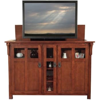 Amazon Com Carousel White Tv Lift Cabinet Kitchen Dining