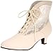 Funtasma by Pleaser Women's Dame-05/IV Ankle Boot,Ivory Polyurethane,7 M US