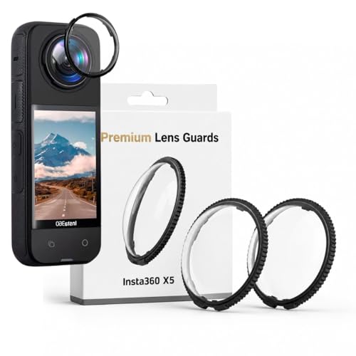 Protetor de Lente 360 X5 Premium Kit 2 Peças, Lens Guard Transparente Antiarranhão para Câmera 360 X5