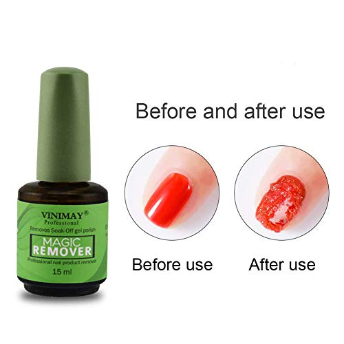 Magic Nail Polish Remover,Professional Removes Soak-Off Gel Polish in 3-5 Minutes,Easily & Quickly,Don't Hurt Your Nails - Thumbnail 2