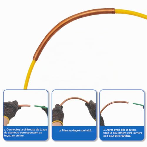 4 Pcs 4M Air Conditioning Copper Pipe Bender Pipe Bender PE Plastic Bending Machine Built-in Bending Sleeve