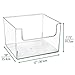 mDesign Modern Plastic Open Front Dip Storage Organizer Bin Basket for Kitchen Organization - Shelf, Cubby, Cabinet, and Pantry Organizing Decor - Ligne Collection - Clear
