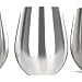 Homewell Stainless Steel Stemless Wine Glasses Set of 4, 18 oz. Brushed Metal Shatterproof Tumbler Cups
