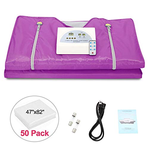 VANELL 75" XL Infrared Sauna Detox Blanket, Far Infrared 2Zone Wrap