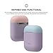 elago Duo Silicone Case Compatible with Apple AirPods Case 1 & 2, Premium Protective Silicone, Supports Wireless Charging, 2 Caps + 1 Body [ Pastel Blue, Lovely Pink + Lavender ]
