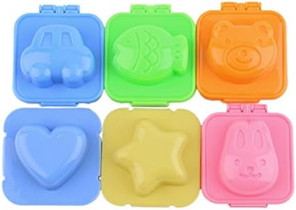 6pcs Boiled Egg Sushi Rice Mold Bento Maker Sandwich Cutter Decorating Home