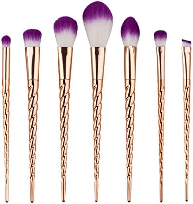 King Love Star Unicorn Makeup Brushes Professional 7 Pcs Syntetic Hair Gold Handle Makeup Brushes Set Foundation Powder Blush Brushes