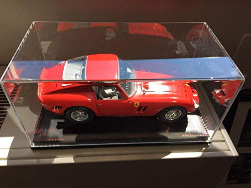 Combination of Life Collectibles Countertop Display Case(Not Fit for Boxing Gloves) with Mirrored Back Acrylic & Black Leather Base(Stitched in Red) 10-5/8 W by 5-5/8 D by 4-1/2 H inches - Thumbnail 3