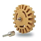 Rubber Eraser Wheel 3.8 Inch Pad & Adapter - Pinstripe, Adhesive Remover, Vinyl Decal, Graphics Removal Tool - 1 Pack