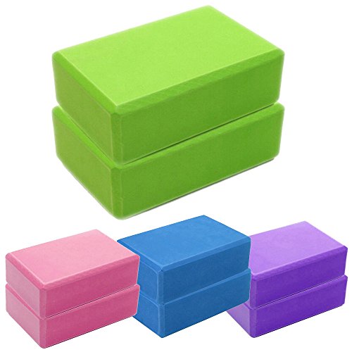 shamrock58 23158CM Exercise Fitness Yoga Blocks Foam Bolster Pillow Cushion EVA Gym Training Blue/Purple/Pink/Green (Purple) - Thumbnail 2