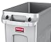 Rubbermaid Commercial Products Slim Jim Plastic Rectangular Trash/Garbage Can/Bin with Venting Channels, 23 GAL, Beige, for Kitchens/Classrooms/Offices/Back of House