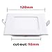 Lemonbest 6W LED Panel Light + LED Driver , Square Recessed Downlight, Warm White
