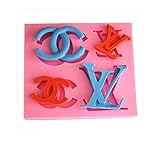 Wocuz W0514 Fashion Brand Logo Candy Making Silicone Mold Cake Decoration Mould Fondant Chocolate Small Pastry Tool