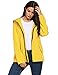 LOMON Rain Jacket Women Packable Pouch Lightweight Raincoat Travel Hiking (Yellow,S)