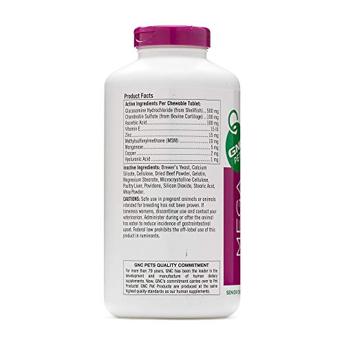 GNC Pets Ultra Mega Hip & Joint Health Chewable Tablets Dog Supplement