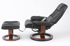 Restwell napoli swivel recliner black leather effect ...