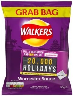 Walkers Grab Bag (50gx32) (Worcester Sauce)