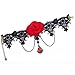 YAZILIND Lace Gothic Lolita Sexy Rose Pendant Tassel Choker Necklace 11in