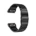 LDFAS Fenix 6X/5X Plus Band, Sport Quick Release Easy Fit 26mm Stainless Steel Metal Bands with Safety Buckle Compatible for Garmin Fenix 6X/6X Pro5X/5X Plus/3/3HR Smartwatch