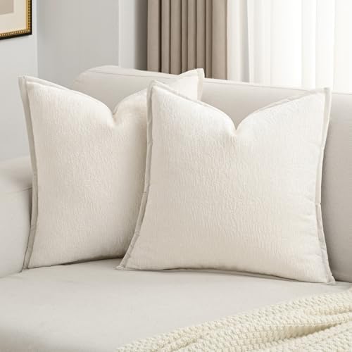 FUTEI Chenille Pillow Covers 26x26 Inch