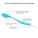 PIXNOR Bath Back Brush Body Shower Brush with Long Handle (Blue)