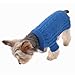 Stinky G Royal Blue Dog Aran Sweater, #10 - S