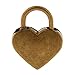 Set of 3 Vintage Heart Shape Padlock with Keys Lock Set - Antique Brass M