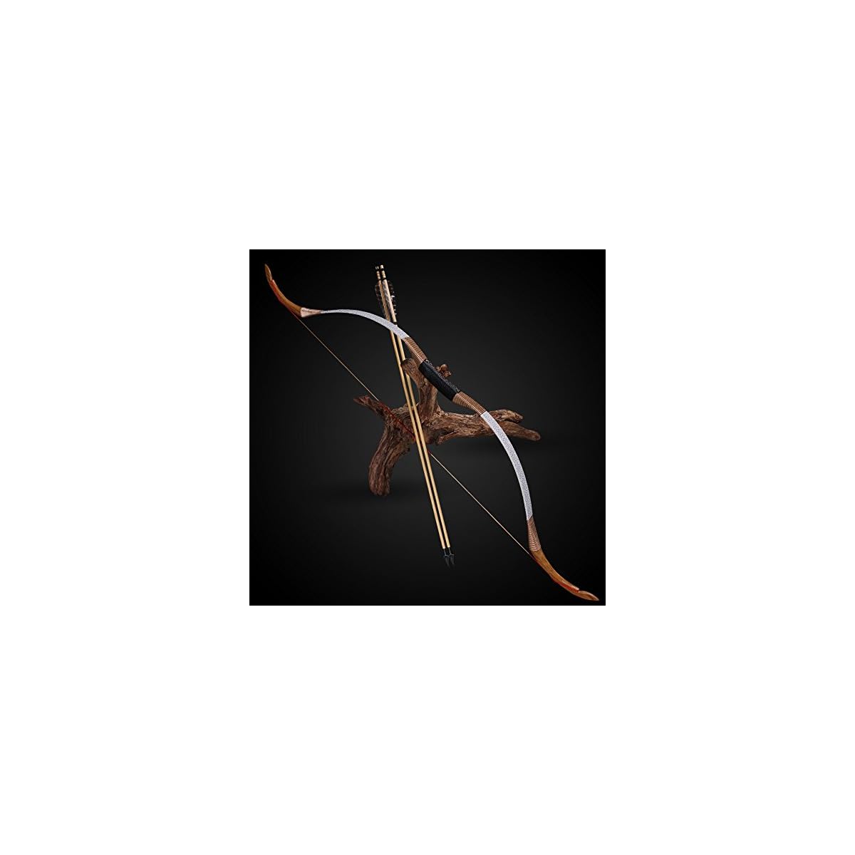 Arc Traditionnel HNZMDY 15-95 Lbs - Recurve/Longbow, En Cuir De Vache, Ambidextre, Chasse/Tir