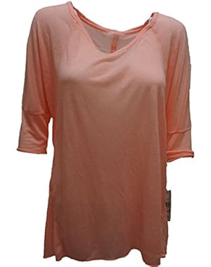 Scoop-Neck Burnout Top Sherbert Small